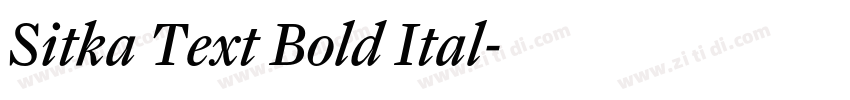 Sitka Text Bold Ital字体转换